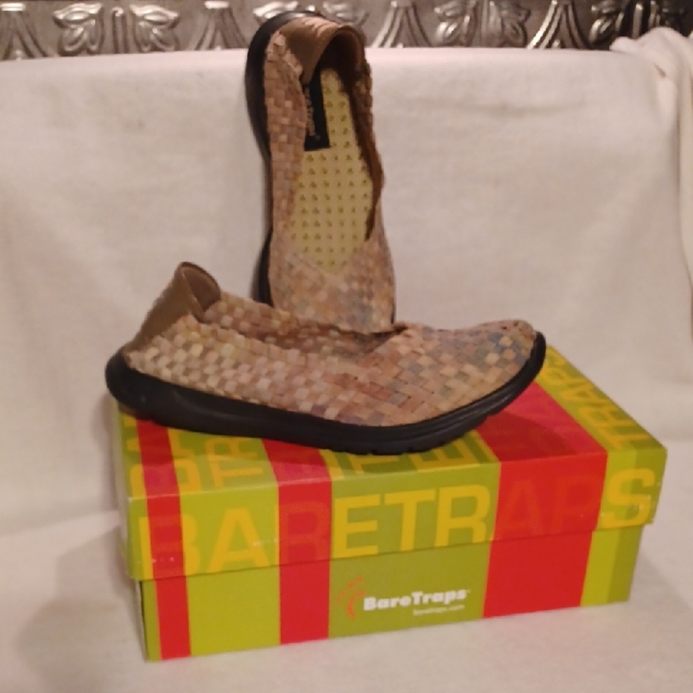 BareTraps Multicolor Woven Slip-On Shoes Lexie Mushroom Td Size 6.5